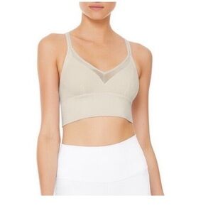 NWT - Alo Yoga sneak long bra - bone - size XS